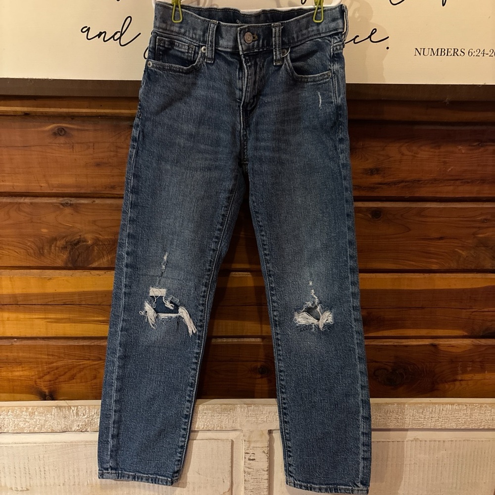 Old Navy Men's Relaxed Fit Distressed Blue Jeans